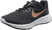 [Nike] Womens Revolution 6 Next Nature Black/White/Copper Athletic Running Shoes