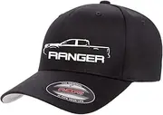 [Maddmax Car Art] 2019 2020 2021 Ford Ranger Dualcab Truck Outline Design Flexfit 6277 Athletic Baseball Fitted Hat Cap