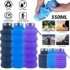 1PCS Collapsible Foldable Silicone Water Bottle Outdoor Hiking Yoga Sport Kettle