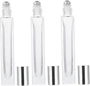 Happyyami 5Pcs Leakproof Essential Oil Roller Bottles Clear Glass Roll Bottles for Perfume Subpackaging Portable Travel for Oils and Fragrances