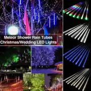 Solar Powered Meteor Shower Rain Tubes Christmas String LED Lights Tree Decor US