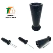 Slim Memorial Cemetery Flower Vase - Plastic Blacker Granite with Metal Groun...