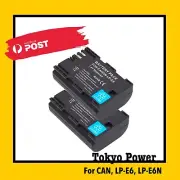 2x LP-E6 Battery for Canon EOS 5D Mark III II 6D 60D 7D Mark II 70D LPE6 3500mAh