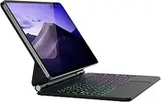 [doqo] Keyboard Case for Samsung Galaxy Tab S10+ Plus/S9+/S9 FE+/S8+/S7+/S7 FE Keyboard Case 12.4 Inch Magnetic Case with Trackpad Bluetooth Slim Protective S Pen Holder German QWERTZ
