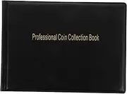 TOBBOMEY Coin Storage Book Large Capacity Coin Collection Album for Tokens Badges Black