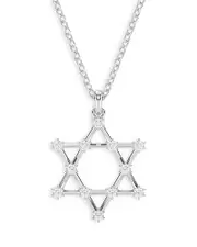 Swarovski Insigne Crystal Star of David Pendant Necklace, 15.75-18.5