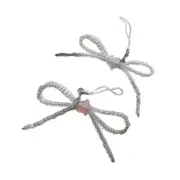 Elegant Rope Phone Chain with Bowknot Beaded Decoration for Camera Earphone