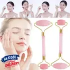 Facial Jade Stone Roller Massage Tool Quartz Body Neck Rose Beauty Massager