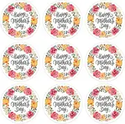 WhatSign 36Pcs Happy Mother's Day Stickers Lables 1.5" Floral Mothers Day Gift Tags Stickers Mothers Day Labels Present Sticker for Envelope Seal Gift Wrap Boxes Mothers Day Party Favors Decorations