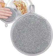 Wire Dishwashing Rag, Double-Sided Silver Wire Sponge Wipe, Multipurpose Dishwashing Rag for Home Kitchen Sinks Wet and Dry Use