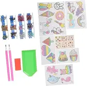 ERINGOGO 1 Set Boys and Girls Drill Sticker Unicorn Gems Stickers DIY Diamond Drawing Stickers for Boys and Girls Large Cartoon Stickers Rhinestones