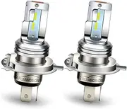 Ruiandsion 2Pcs P43T Motorbike Led Light Bulb White 6V 12V DC 6-24V Hi/Lo Beam Bulb Replacement for Car Fog lamp, Non-polarity