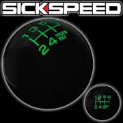 BLACK/GREEN FING FAST SHIFT KNOB FOR 6 SPEED SHORT THROW SHIFTER 1/2X20 K25