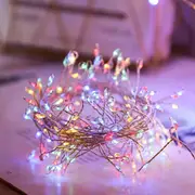 Firecracker Starry String Lights LED Fairy Twinkle Lights 8 Modes Cluster Firefly Lights for Christmas -Multicolor