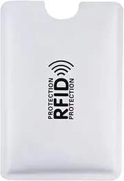 AIMALL 100pcs RFID Blocking Card Sleeves, NFC Protection Aluminium Foil Cases, 3.62 x 2.45 Inches, Silver, Secure Bank ID Protector