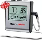 TP16 Digital Meat Thermometer, Food Probe, Pre-Set Temps & Timer for BBQ/Oven