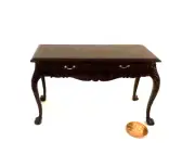 BESPAQ DOLLHOUSE MINIATURE TABLE WITH A MAHOGANY FINISH 2618 MH
