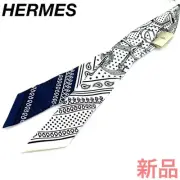 HERMES Apron Doll Bandana Twilly Scarf05101.18