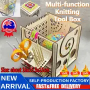 Wooden Yarn Bowl Wool Holder Organizer Woolen Knitting Storage Basket Tool GiAF