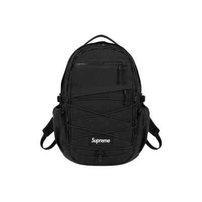 Supreme Backpack Black SS25 Water Resistant Cordura 28L Embossed Logo
