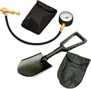 Adventure Kings Kwiky Tyre Deflator Gauge + Compact 4WD Recovery Folding Shovel