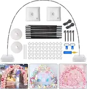 Balloon Arch Kit,9FT Height & 10FT Width Adjustable Balloon Arch Stand Set with Water Fillable Base, 50 Balloon Clips for Wedding Birthday Decorations Baby Shower Party Supplies