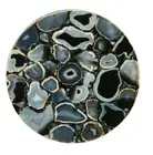 18" Black Agate table Top Pietradura semi precious stones Art home decor
