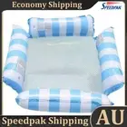 Floating Lounge Chair Adults Pool Air Mattress Pool Water Hammock (Light Blue) A
