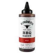 Kinder's Hot BBQ Sauce Premium Quality Handcrafted Gluten Free No HFCS 15.5 Oz