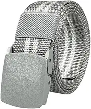 [Dcvmvmn] Men's Automatic Buckle Nylon Belt Outdoor Canvas Waist Strap Belts Travel Sports Belt For Unisex, 19