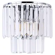 Glitz Wall Sconce Lights Chrome Classical Lighting Crystal Karina Fiorentino