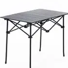 Adventure Kings Aluminium Roll Up Camping Table Outdoor Picnic BBQ Portable 4WD