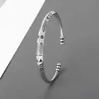 925 Sterling Silver Vintage Fish Open Cuff Bracelet Unique Stylish Trendy Bangle