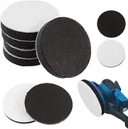 Swpeet 5Pcs 3-Inch No Hole Hook and Loop Soft Polyester Sponge Density Interface Buffer Pad, Automobile Metal Polishing Backing Polisher Cushion Drill Sand Buffer Pads for Home Decoration Crafting