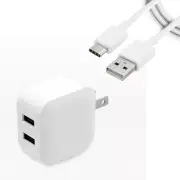 Durable Grade A+ Dual USB Power Adapter+6ft Type C Cable for Nintendo Switch USA
