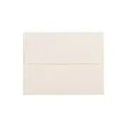 JAM Paper A2 Strathmore Invitation Envelopes 4.375 x 5.75 Natural White Linen