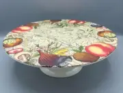 John Derian x Target Fall Thanksgiving Tossed Fruit 12" Cake Stand Plate NEW