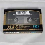 Maxell XLII-S 90 Super Fine Epitaxial Cassette Tape Position IEC Type II NEW NOS