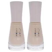 So Laque Glossy - 07 Coton Sur Ton by Bourjois for Women - 0.3 oz Nail Polish - Pack of 2