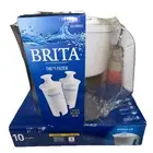 New Brita Lake White 10-Cup Pitcher with 2 Filters Included