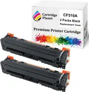 2 Pack Black Compatible Toner Cartridge Replacement for HP 204A CF510A (1,100 Pages) for HP Color Laserjet Pro M154a Pro M154nw M180n M181fw