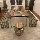 Clear Epoxy Dining Table, Custom Order Walnut Epoxy Table , Epoxy Countertops