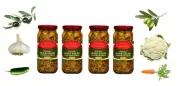 Italian Olive Salad & Sandwich Spread Medium Heat 4 GLASS JARS Nt Wt. 16Fl OZ