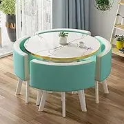 Office Reception Room Club Round Table and Chair Set, Negotiation Table and Chair,Round Conference Room Tables Coffee Table, Dining Table Set (Color : 4, Size : 31.4in/80cm)