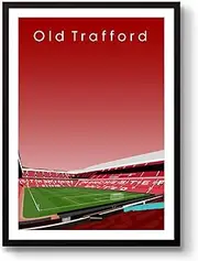 GroundDesigns MAN UNITED Football Gift OLD TRAFFORD Manchester Stadium Art Unframed A3 Print MUFC