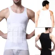 Men Slim Fit Shirt Body Shapewear Vest Compression Tank Top Moobs Lift Corset US