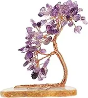 KAILIKETIY Crystal Tree Decor Tabletop Amethyst Tree Ornament for Home Decoration Unique Crystal Adornment for Desktop for Photography and Micro Landscape Decor