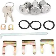 GIFAYUAN Fit for Chevelle Malibu Monte Carlo Camaro Car Door Trunk Key Kit Door Lock Cylinder Set Accessories Parts with 2 Keys 654394765282