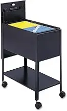 Safco Extra Deep Mobile Tub File, Rolling File Cart, Fits Letter and Legal-Size Hanging Folders, Includes a Locking Lid and 2 Keys