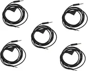 DOITOOL 5pcs Headphone Audio Replacement Audio Cable Plugs Speaker Cables Headphone Cables Replacement Sound Card Extension Cable Headphone Jack Wired Bare Copper Wire Black